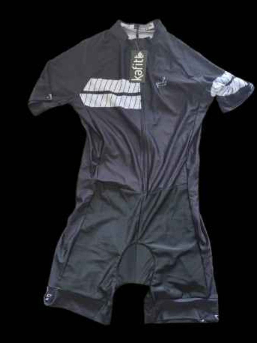 Black Kids One-Piece Cycling Suit